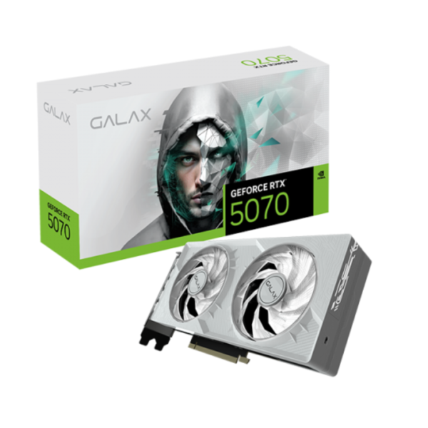 GALAX GeForce RTX 5070 12GB 1-Click OC White Edition GDDR7 Graphics Card