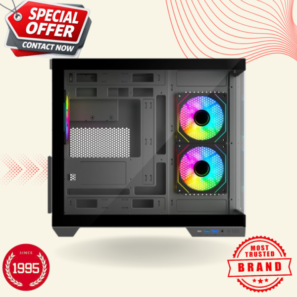 Buy Ant Esports Crystal X4 Mid-Tower Gaming Cabinet – Dual Chamber