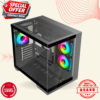 Get Ant Esports Crystal X4 Mid-Tower Gaming Cabinet – Dual Chamber,