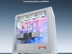 Supports ATX & mATX motherboards ARGB Fans with Center Infinity Mirror Tempered Glass Side Panel Vertical GPU Mount Support Flexible Cooling & Drive Options Front I/O with Type-C Port Sleek White Premium Finish