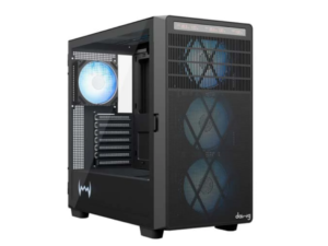Supports ATX & mATX motherboards Center Infinity Mirror with ARGB Fans LED Lighting Control Switch Side-Hinged Tempered Glass Panel Top & Bottom Magnetic Dust Filters Type-C Front I/O Ports DAWG Y-Series 804 Black – ARGB Gaming Cabinet with Infinity Mirror