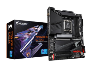 Gigabyte Z790 AORUS Elite AX DDR5 ATX Motherboard – 16+1+2 VRM, Wi-Fi 6E, PCIe 4.0 M.2.