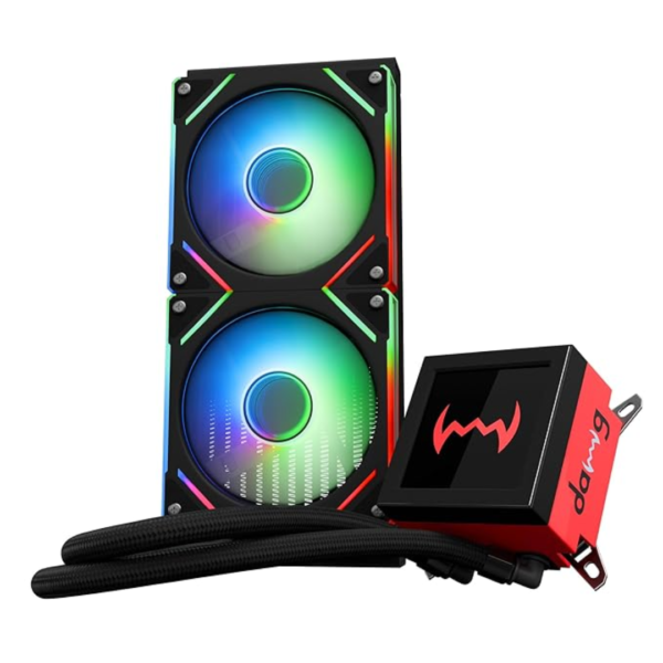 DAWG W-L240AIO 240mm Liquid Cooler with 3.4” IPS Display – Black in india