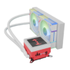 DAWG W-L240AIO 240mm Liquid Cooler with 3.4” IPS Display – White