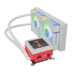DAWG W-L240AIO 240mm Liquid Cooler with 3.4” IPS Display – White