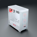 daWg X Series 540 Full-Tower Gaming Cabinet (White) – 4 ARGB Fans, Glass Panel, AIO Support