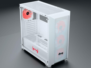 daWg X Series 540 Full-Tower Gaming Cabinet (White) – 4 ARGB Fans, Glass Panel, AIO Support