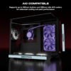 DAWG Y 740 – ARGB Cube Glass Gaming Cabinet with 4 Infinity Mirror Fans (Black)
