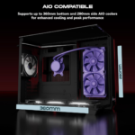DAWG Y 740 – ARGB Cube Glass Gaming Cabinet with 4 Infinity Mirror Fans (Black)
