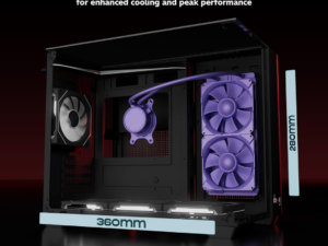 DAWG Y 740 – ARGB Cube Glass Gaming Cabinet with 4 Infinity Mirror Fans (Black)