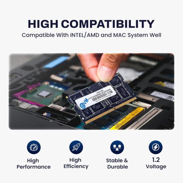 16GB DDR4 2666MHz Laptop RAM Compatible with Intel & AMD