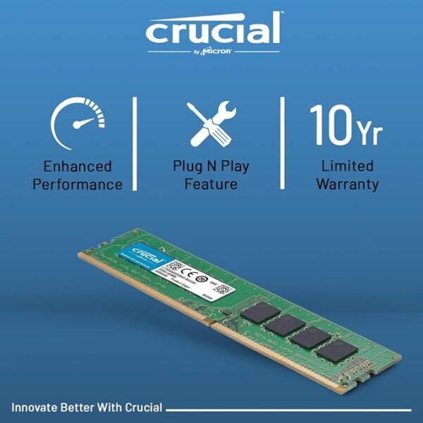 8GB DDR4 2666MHz Crucial memory module fast and reliable