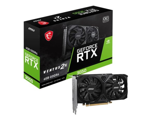 MSI GeForce RTX 3050 Ventus 2X OC 6GB GDDR6 graphics card at padamshree infotech