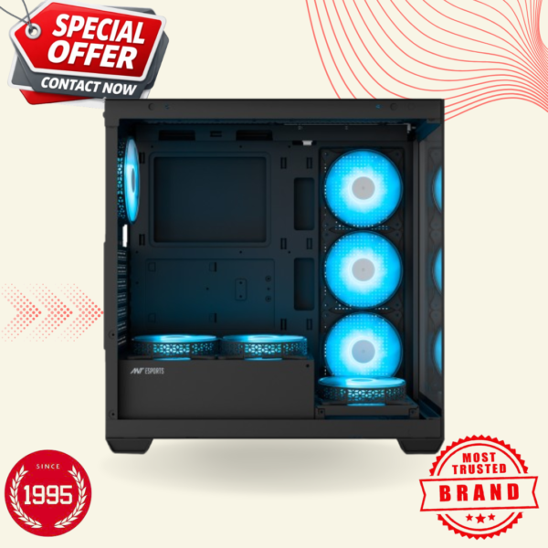 Ant Esports Crystal X7 ARGB ATX Mid Tower Gaming Case