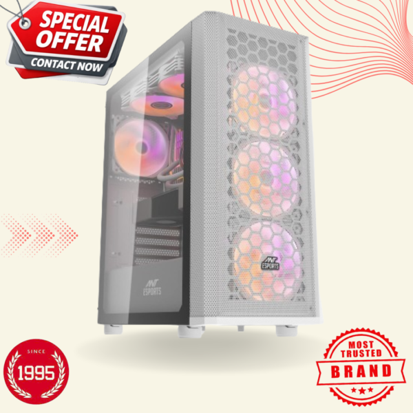 Buy Ant Esports 250 Air ARGB White ATX Mid Tower Case