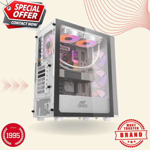 Ant Esports 250 Air ARGB White ATX Mid Tower Case contect now