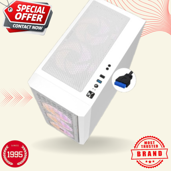 Ant Esports 250 Air ARGB White ATX Mid Tower Case online