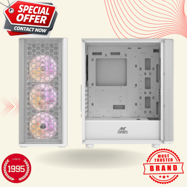 order Ant Esports 250 Air ARGB White ATX Mid Tower Case