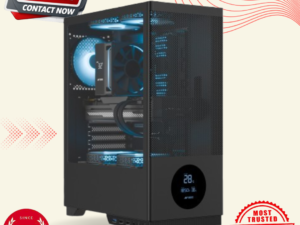 Upgrade your PC with a modern mid tower case featuring LCD display, vibrant ARGB lighting, efficient airflow, and strong build quality for gaming setups in India