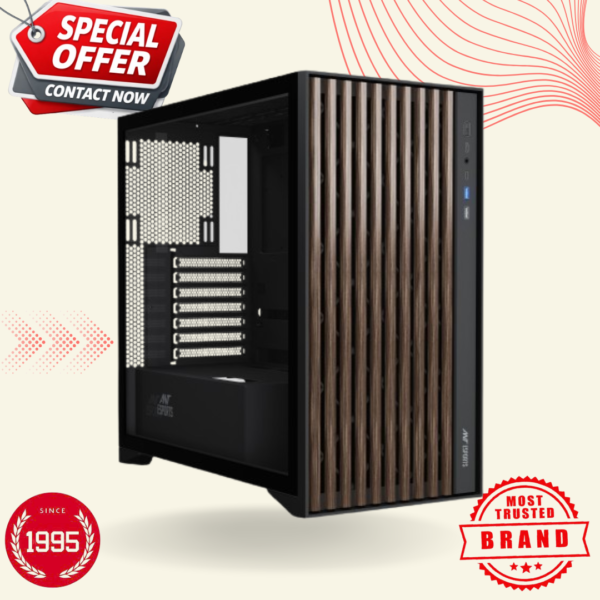 Ant Esports Zen Wood C3 ATX Mid Tower Case (Black)