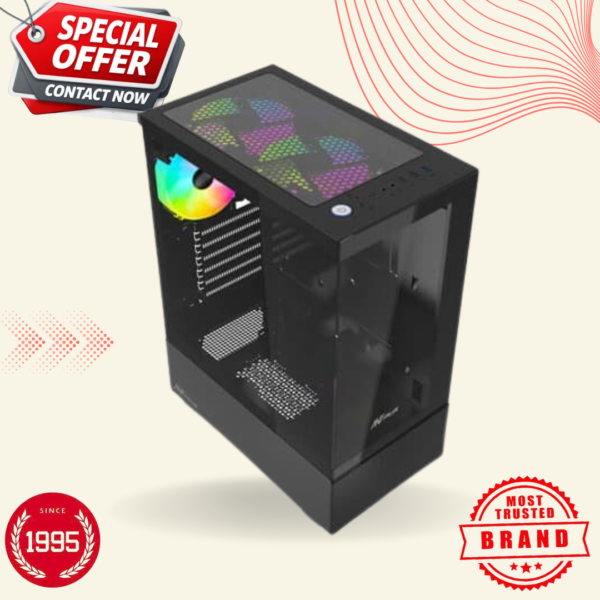 Buy Online Ant Value CV100 Mid-Tower (M-ATX/ITX) Gaming Cabinet Black 3x120mm Fans
