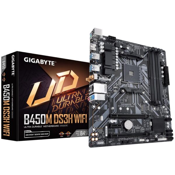 Gigabyte B450M DS3H WiFi AM4 Micro-ATX Motherboard with DDR4 Support at Padamshree infotech