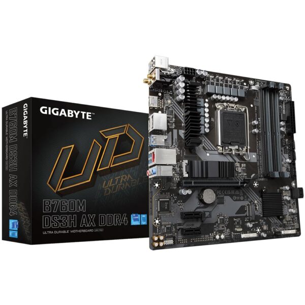 GIGABYTE B760M DS3H AX DDR4 Micro-ATX Motherboard | LGA 1700, Wi-Fi 6E at padamshree infotech