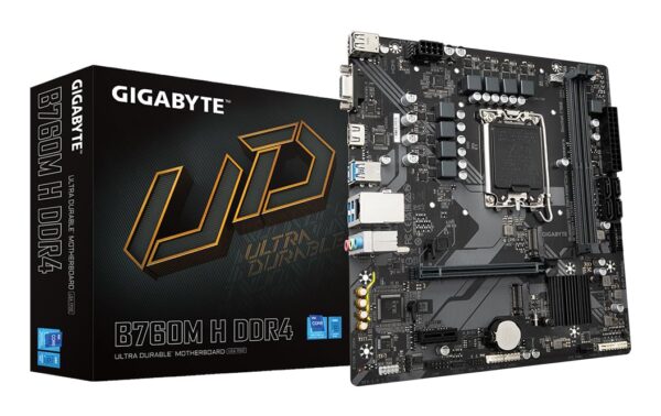 GIGABYTE B760M H DDR4 Motherboard (Intel LGA 1700, Micro-ATX) at padsmhree