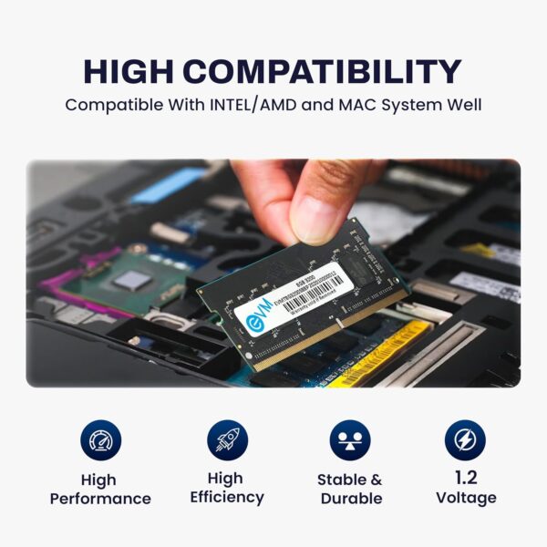 EVM 8GB DDR4 laptop RAM 3200MHz fast speed upgrade