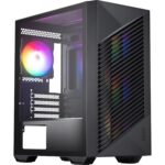 MSI PRO Forge M050A Mini Tower PC Case with 4 ARGB Fans Micro ATX