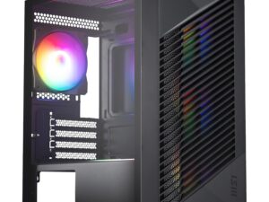 MSI PRO Forge M050A Mini Tower PC Case with 4 ARGB Fans Micro ATX