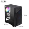 MSI Forge M050A Micro ATX Cabinet RGB Fans Mini Tower Gaming Case