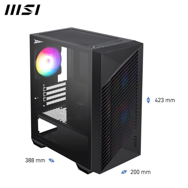 MSI Forge M050A Micro ATX Cabinet RGB Fans Mini Tower Gaming Case