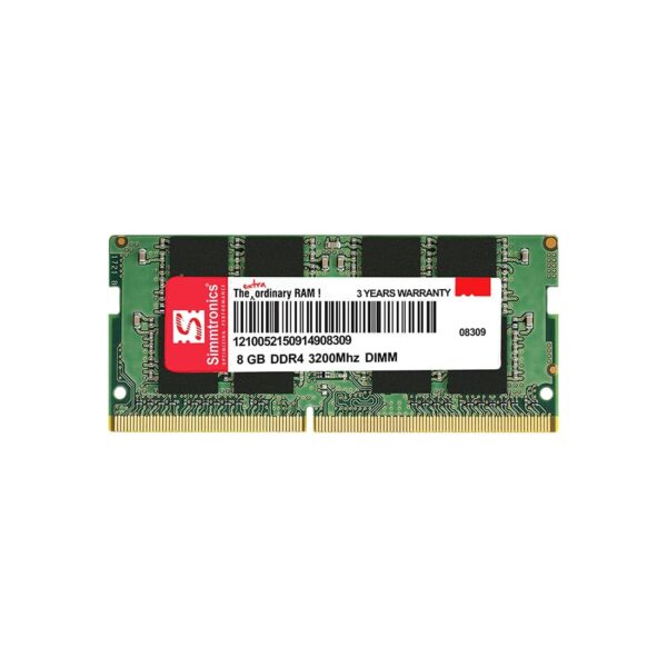 Simmtronics 8GB DDR4 3200MHz Laptop RAM high speed performance