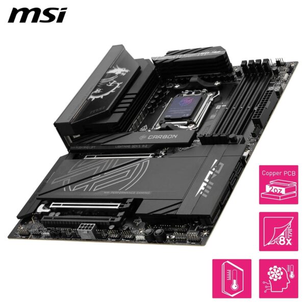 MSI MPG X870E Carbon WiFi Gaming Motherboard for AMD Ryzen AM5