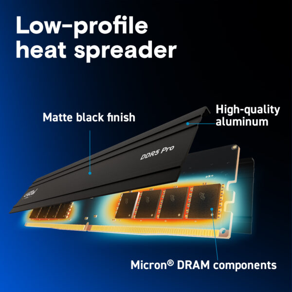 Crucial Pro 16GB DDR5 5600MHz RAM for gaming and multitasking