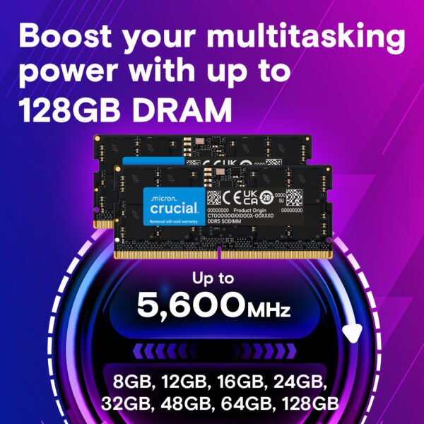 Crucial 8GB DDR5 5600MHz LAP RAM for laptop upgrade