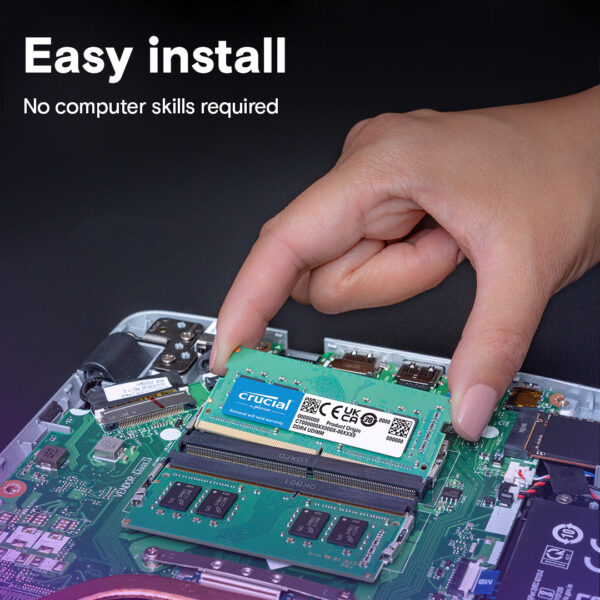 Crucial 4GB DDR4 memory stick low power consumption