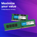 4GB DDR4 Crucial RAM high performance memory module at padamshree infotech
