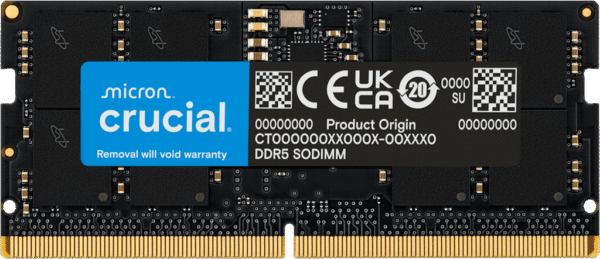 8GB DDR5 Crucial 5600MHz laptop RAM high speed memory