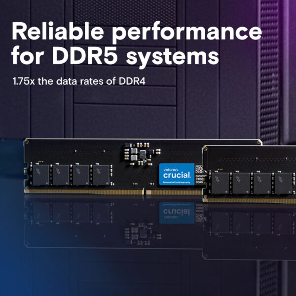 Crucial DDR5 16GB 4800MHz PC Memory Upgrade