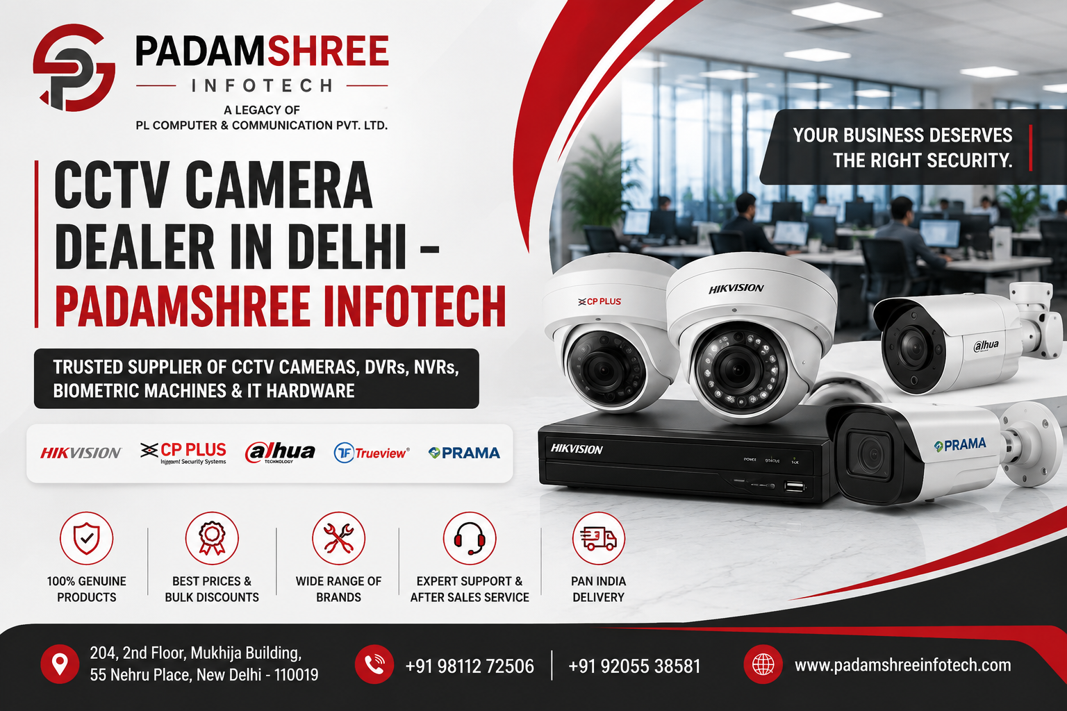 CCTV camera dealer in Delhi – Padamshree Infotech