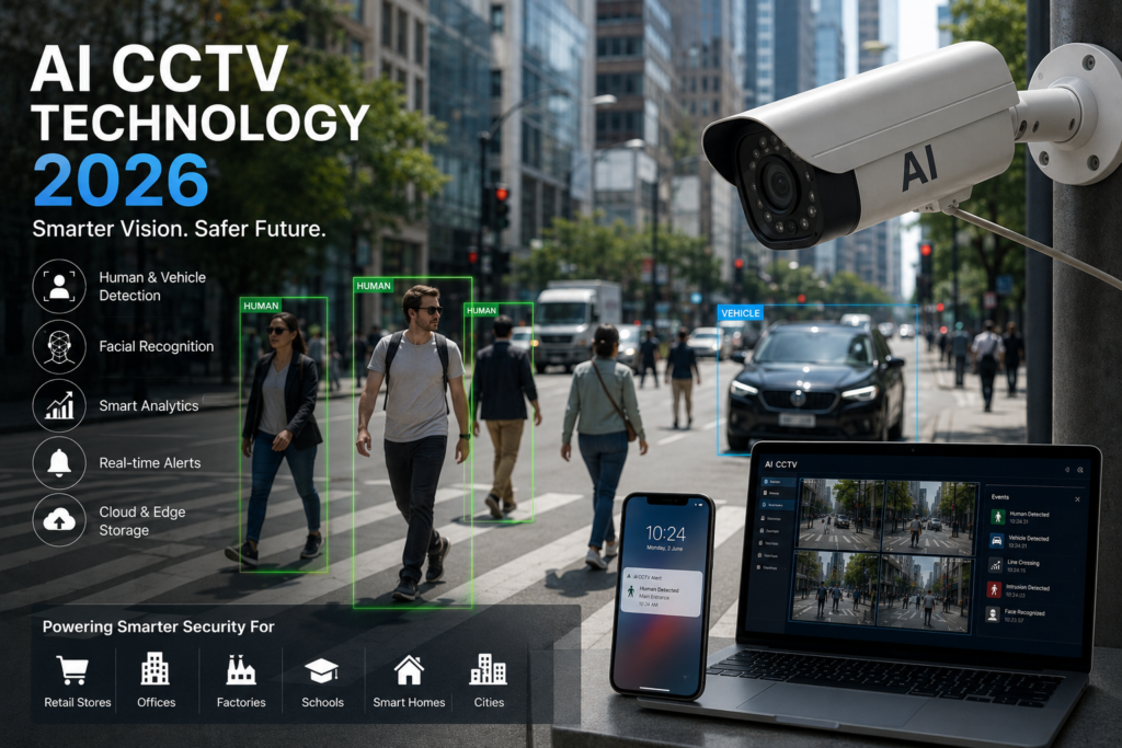 AI CCTV technology 2026 with smart detection and real-time monitoring