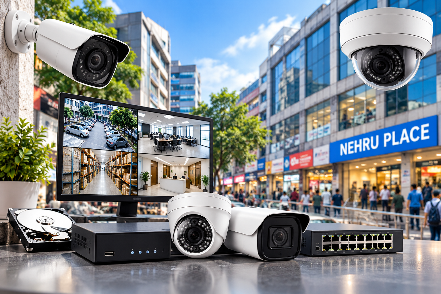 cctv in nehru place